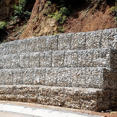 2.2 mm - 4.0 mm Drahtdurchmesser Galfan Gabion mit 65% - 80% offener Fläche