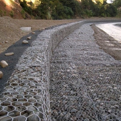 2.2 mm - 4.0 mm Drahtdurchmesser Galfan Gabion mit 65% - 80% offener Fläche