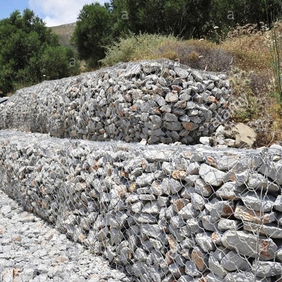 Galfan beschichtet Legierung PVC beschichtet Gabion Box 2*1*1M