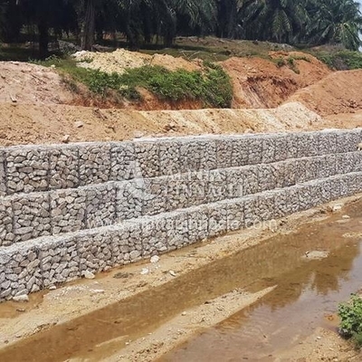Schweißzaun aus Gabion aus Stahldraht mit doppelter PVC-Beschichtung